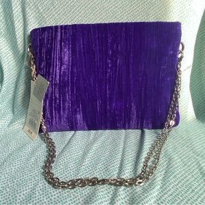 A New Day Purple Velvet Like Purse